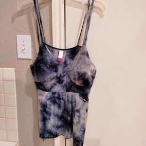 NWOT No boundaries Tie Dye Marbled Padded Tankini/Tank Juniors XL 15-17
